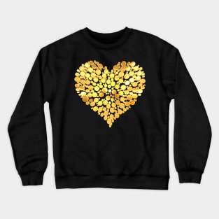 3D Gold Heart from Circles Crewneck Sweatshirt